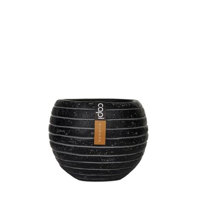 Vase Ball Row 17X14 Black