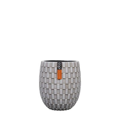 Vase Elegant High Wave 18X21 Ivory Disc