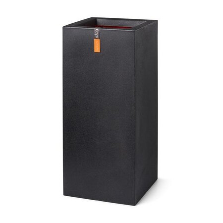 Planter rectangle Smooth NL 36x36x79 black