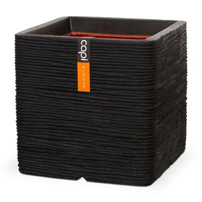 Planter square Rib NL 40x40x40 black