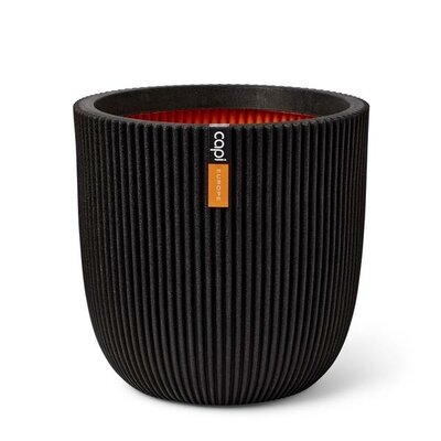 Planter ball Groove NL 43x41 black