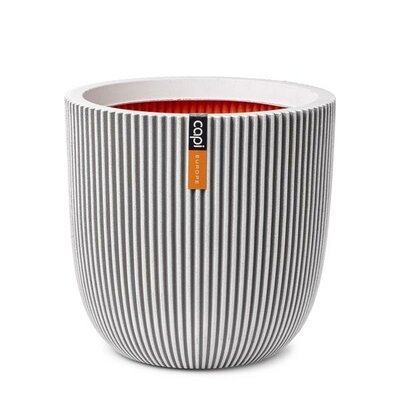 Planter ball Groove NL 43x41 ivory