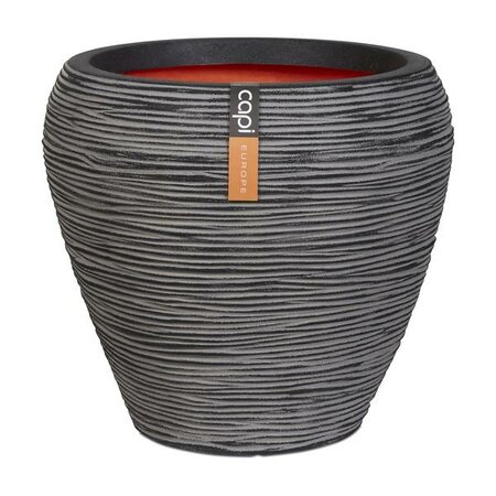 Vase taper round Rib NL 42x38 anthracite
