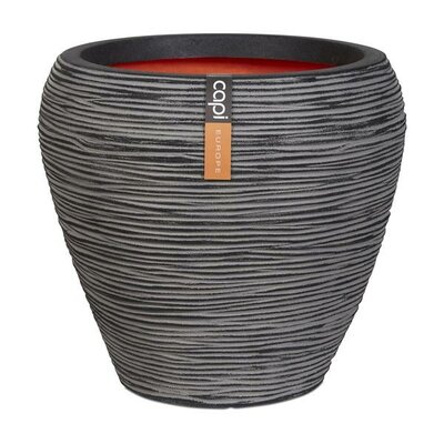 Vase taper round Rib NL 42x38 anthracite