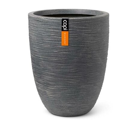 Vase elegant low Waste Rib NL 34x46 terrazzo grey
