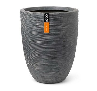 Vase elegant low Waste Rib NL 34x46 terrazzo grey